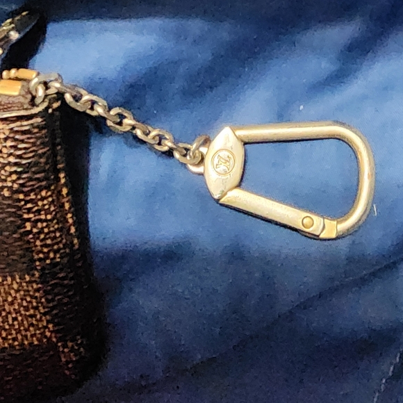 LOUIS VUITTON KEY POUCH CLES-DAMIER EBENE EUC ALL INCLUSIVE - Picture 2 of 10